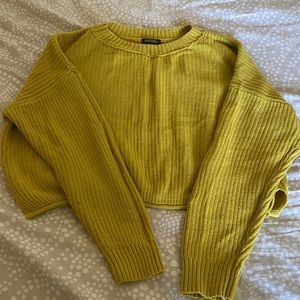 Lime green crop sweatshirt